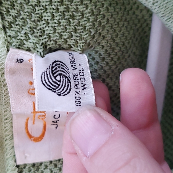 Vintage 100% Virgin Wool Catalina Jacquard Button Cardigan. - Picture 4 of 11